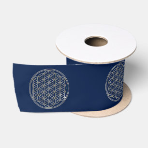 Flower Of Life / Blume des Lebens - SILVER Satin Ribbon