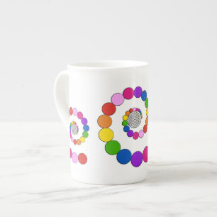 Flower of Life / Blume des Lebens - spiral dots Bone China Mug