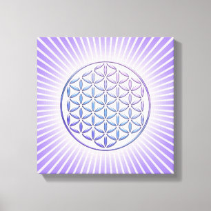 Flower of Life / Blume des Lebens - stamp violet Canvas Print