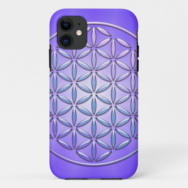 Flower of Life / Blume des Lebens - stamp violet Case-Mate iPhone Case (Back)