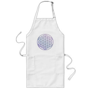 Flower of Life / Blume des Lebens - stamp violet Long Apron