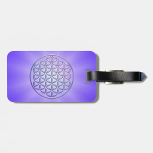 Flower of Life / Blume des Lebens - stamp violet Luggage Tag