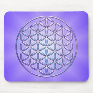 Flower of Life / Blume des Lebens - stamp violet Mouse Mat