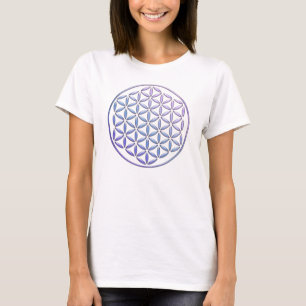 Flower of Life / Blume des Lebens - stamp violet T-Shirt