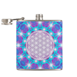 FLOWER OF LIFE/Blume des Lebens Stars Mandala Hip Flask