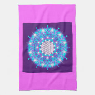 FLOWER OF LIFE/Blume des Lebens Stars Mandala Tea Towel