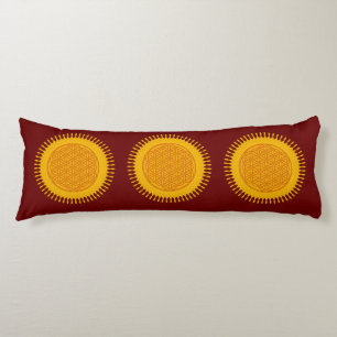 Flower Of Life / Blume des Lebens - SUNNY yellow Body Cushion