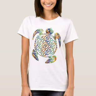 Flower of Life / Blume des Lebens - turtle coloure T-Shirt
