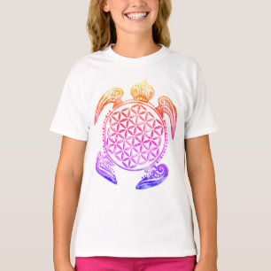 Flower of Life / Blume des Lebens - turtle coloure T-Shirt