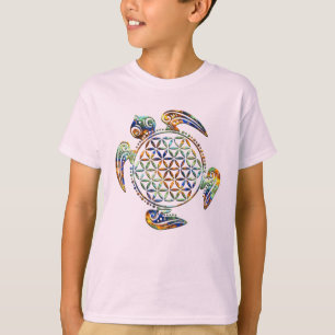 Flower of Life / Blume des Lebens - turtle coloure T-Shirt