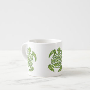 Flower of Life / Blume des Lebens - turtle green Espresso Cup