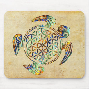 Flower of Life / Blume des Lebens - turtle Mouse Mat