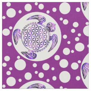 Flower Of Life / Blume des Lebens - turtle purple Fabric