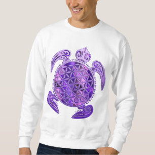 Flower of Life / Blume des Lebens - turtle purple Sweatshirt