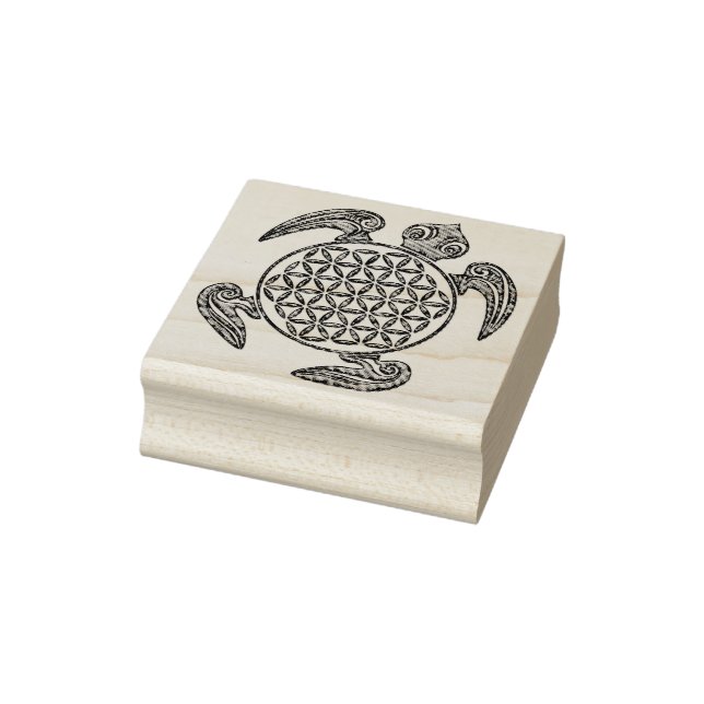Flower Of Life / Blume des Lebens - Turtle Rubber Stamp (Stamp)