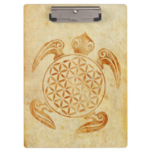 Flower of Life / Blume des Lebens - turtle stone Clipboard