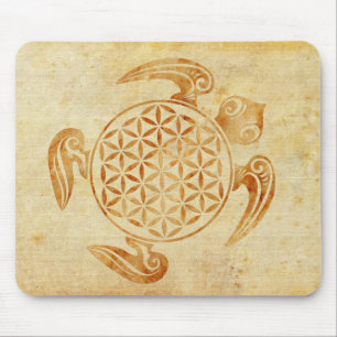 Flower of Life / Blume des Lebens - turtle stone Mouse Mat