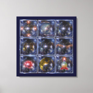 FLOWER OF LIFE / Blume des Lebens - universe Canvas Print