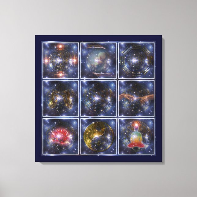FLOWER OF LIFE / Blume des Lebens - universe Canvas Print (Front)