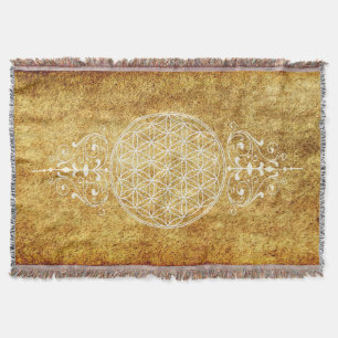 Flower of Life / Blume des Lebens - vintage I Throw Blanket