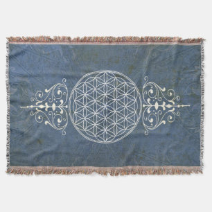 Flower of Life / Blume des Lebens - vintage I Throw Blanket