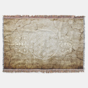 Flower of Life / Blume des Lebens - vintage I Throw Blanket