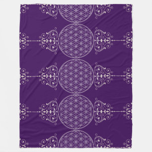 Flower of Life / Blume des Lebens - vintage Ia Fleece Blanket