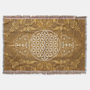 Flower of Life / Blume des Lebens - vintage II Throw Blanket