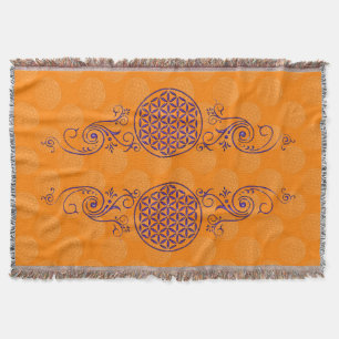 Flower of Life / Blume des Lebens - vintage V Throw Blanket