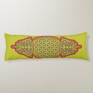 Flower of Life / Blume des Lebens - vintage VII Body Cushion