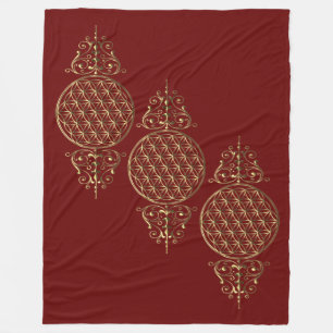 Flower of Life / Blume des Lebens - vintage VIII Fleece Blanket
