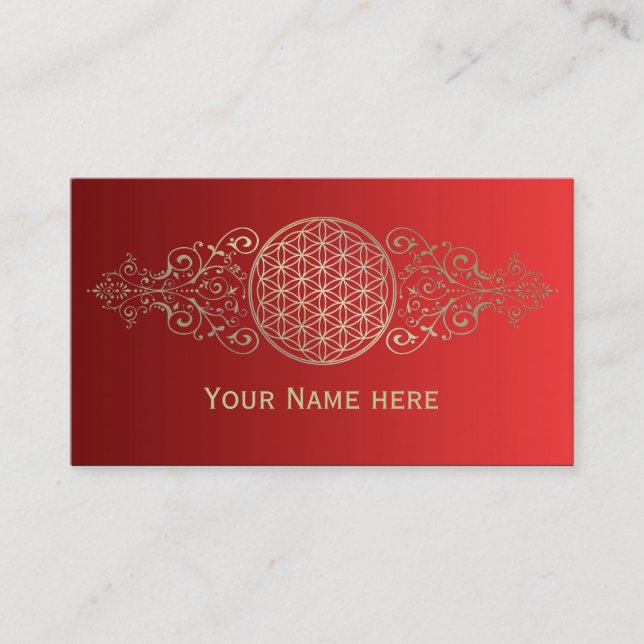 Flower of Life / Blume des Lebens - vintage XI Business Card (Front)