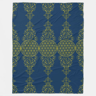 Flower of Life / Blume des Lebens - vintage XI Fleece Blanket