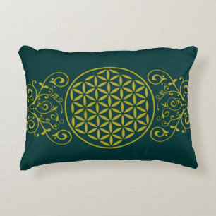 Flower of Life / Blume des Lebens - vintage XII Decorative Cushion