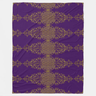 Flower of Life / Blume des Lebens - vintage XII Fleece Blanket