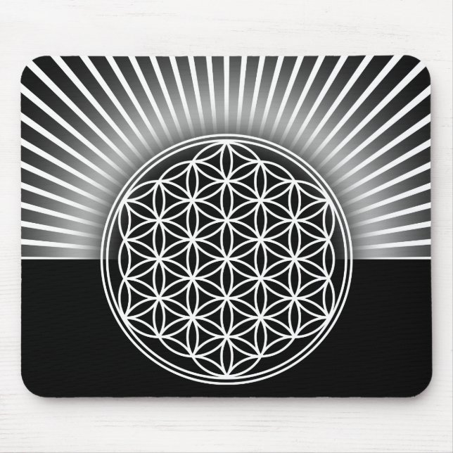 Flower of Life / Blume des Lebens - white flat Mouse Mat (Front)