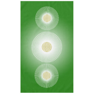 Flower Of Life / Blume des Lebens - white rays Tablecloth