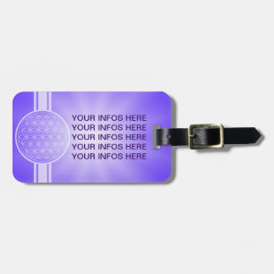 Flower of Life / Blume des Lebens - white transpa. Luggage Tag