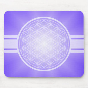 Flower of Life / Blume des Lebens - white transpa. Mouse Mat