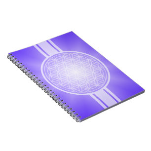 Flower of Life / Blume des Lebens - white transpa. Notebook