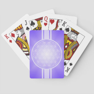 Flower of Life / Blume des Lebens - white transpa. Playing Cards