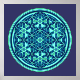 Flower Of Life - Button Style 01 Poster