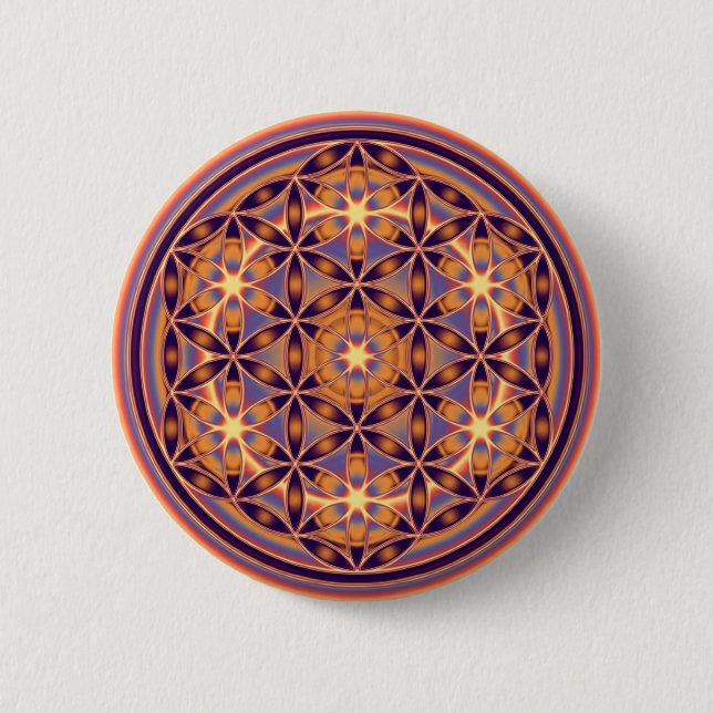 Flower Of Life - Button Style 02 (Front)