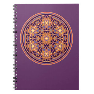 Flower Of Life - Button Style 02 Notebook