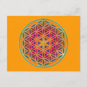 Flower Of Life - Button Style 03 Postcard