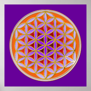 Flower Of Life - Button Style 04 Poster