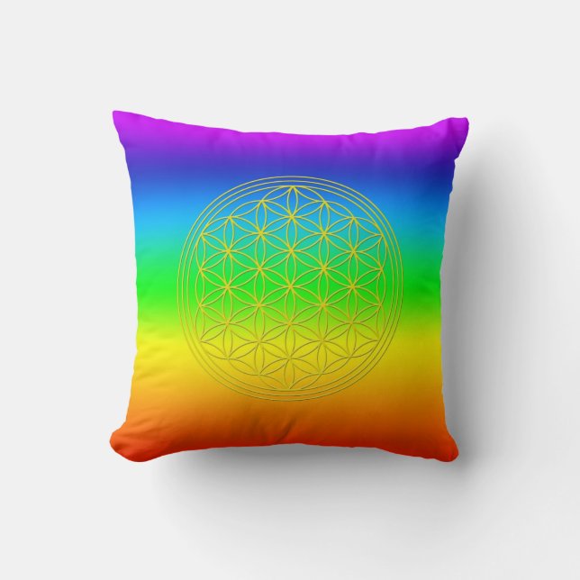 Flower of Life Chakra 2 Cushion (Front)