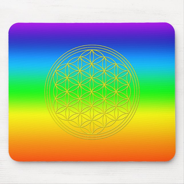 Flower of life chakra 2 mouse mat (Front)
