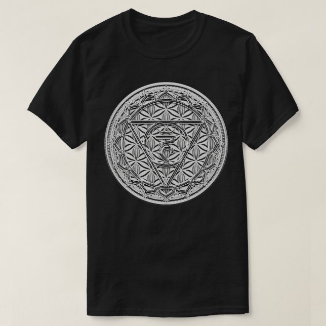 Flower Of Life Chakra Divine Geometry Spirituality T-Shirt (Design Front)