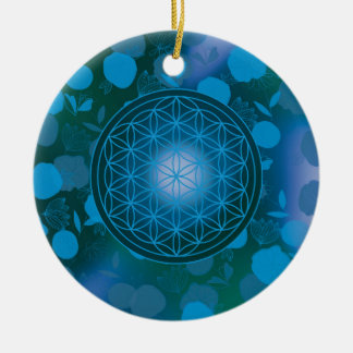flower of life, chakra,zen,sacred geometric, ceramic tree decoration